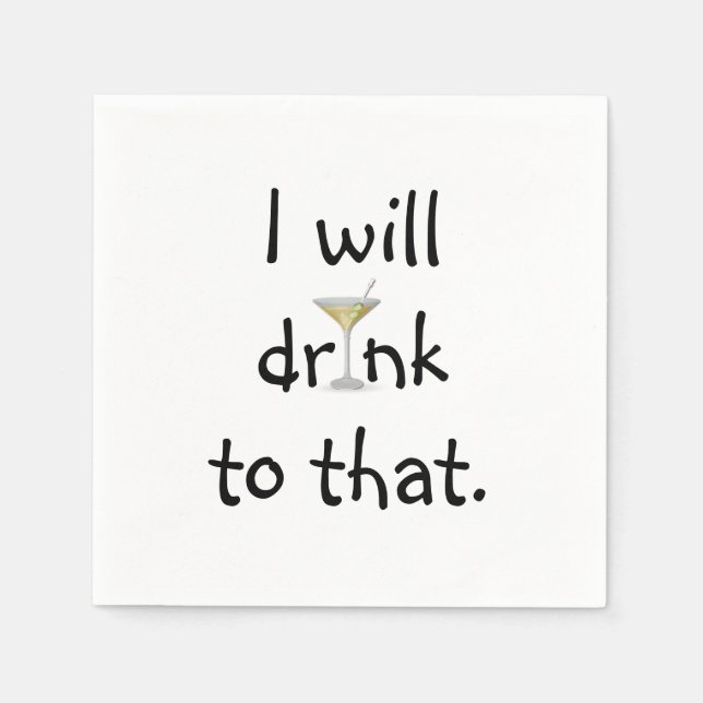 Party Fun With Martini Napkins (Front)