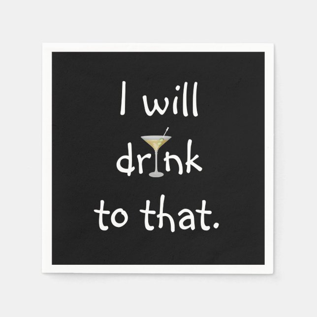 Party Fun With Martini Napkins (Front)