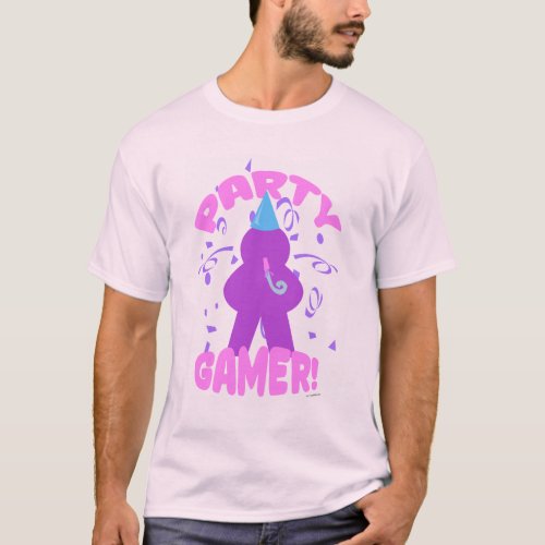 Party Gamer Fun Boardgame Meeple Art T_Shirt