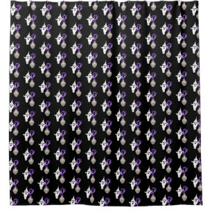 Party Ghost Halloween Night Shower Curtain