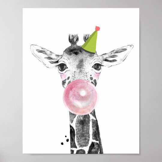 Party Giraffe Wild Safari Animals Birthday Decor | Zazzle.com