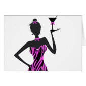 Party Girl Martini Zebra Pink (Front Horizontal)