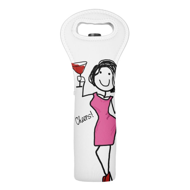 Party Girl Personalized Wine Tote Bag Cooler (Front)
