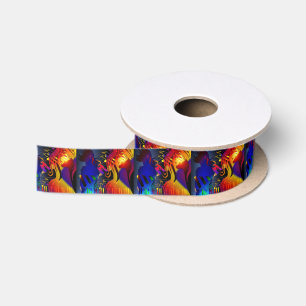 Party Girl With Music 3 Inch Ribbon