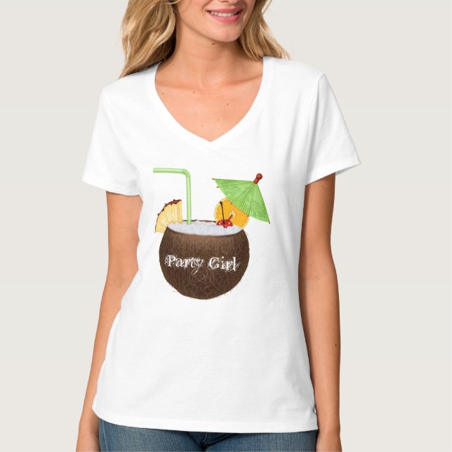 Party Girl Women's V-Neck T-Shirt (Front)