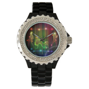 Party Girls Modern Trendy Neon Lights Watch