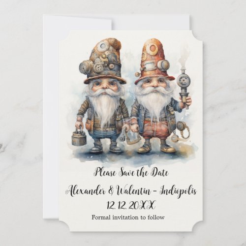 Party Gnomes Save the date Invitation
