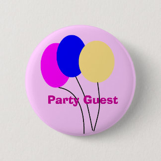 Party Guest Pinback Button