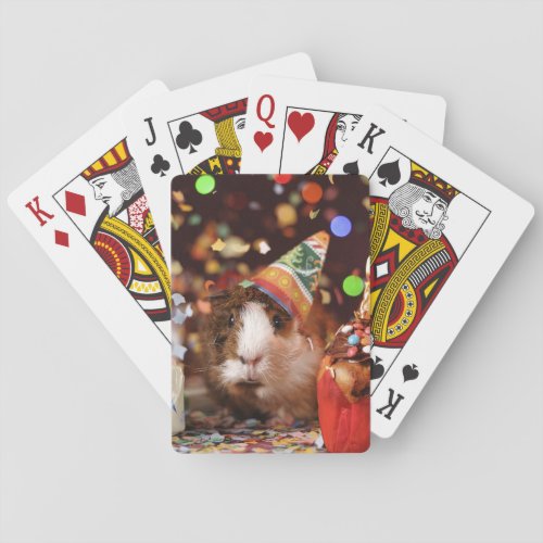 Party Guinea Pig Playing Cards