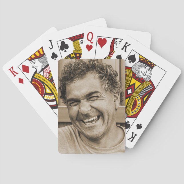 Party Guy Personalized Photo Celebration Poker Cards (Back)
