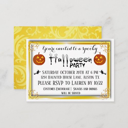 party hallowen invitationsparty hallowen invitati enclosure card