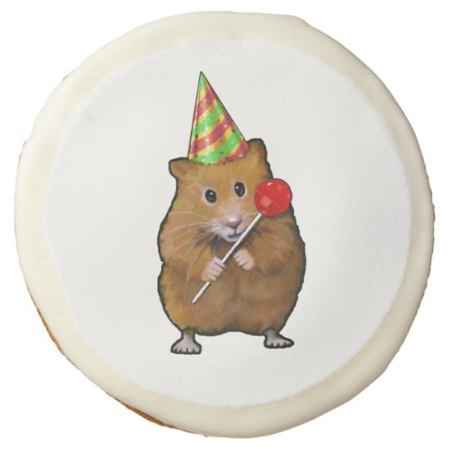 Party Hamster Illustration Lollipop Hat Kids Sugar Cookie