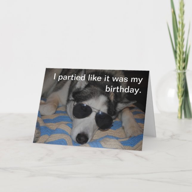 Party Hard Birthday Card (Front)