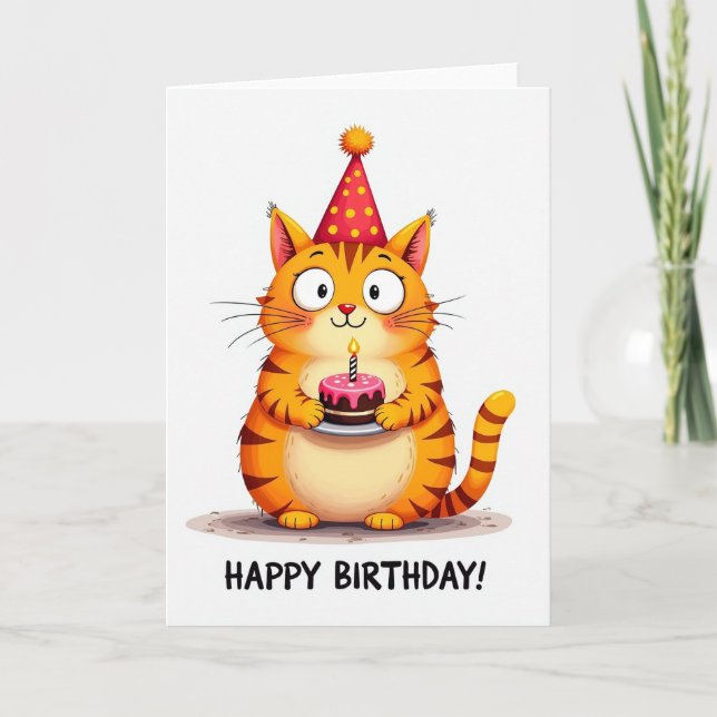 Party Hat Birthday Card (Front)