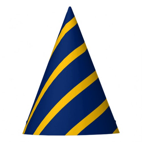 Party Hat Blue with Yellow Stripes