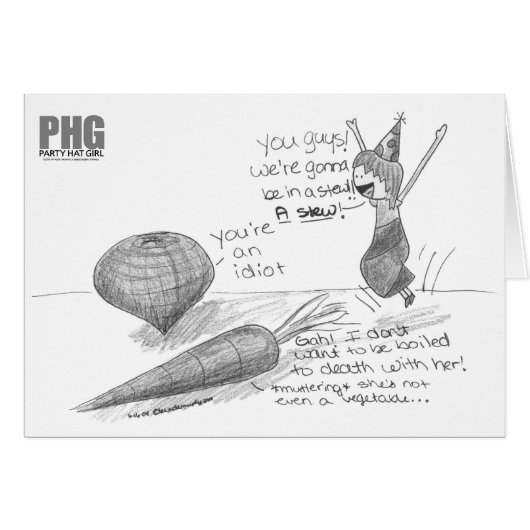 Party Hat Girl --We're Going to be in a Stew? (Front Horizontal)