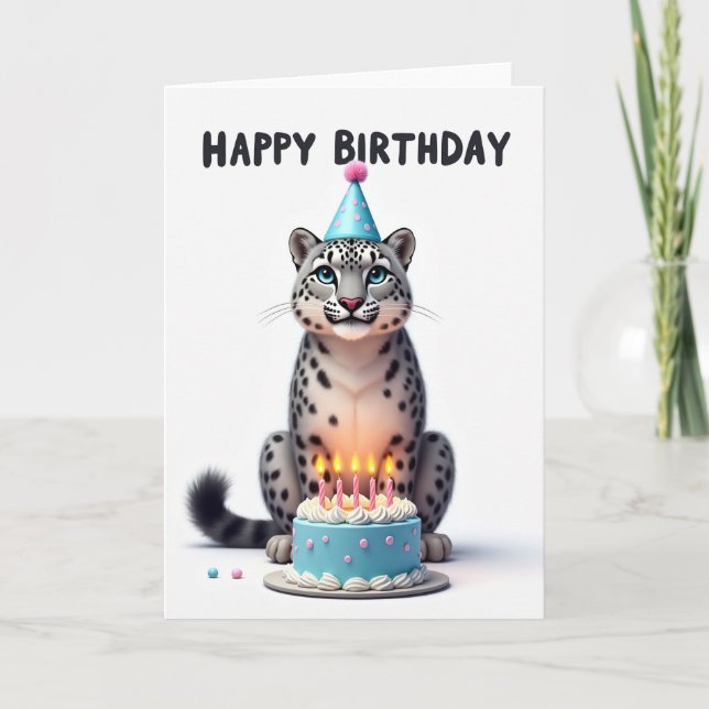 Party Hat Kitten Birthday Card (Front)