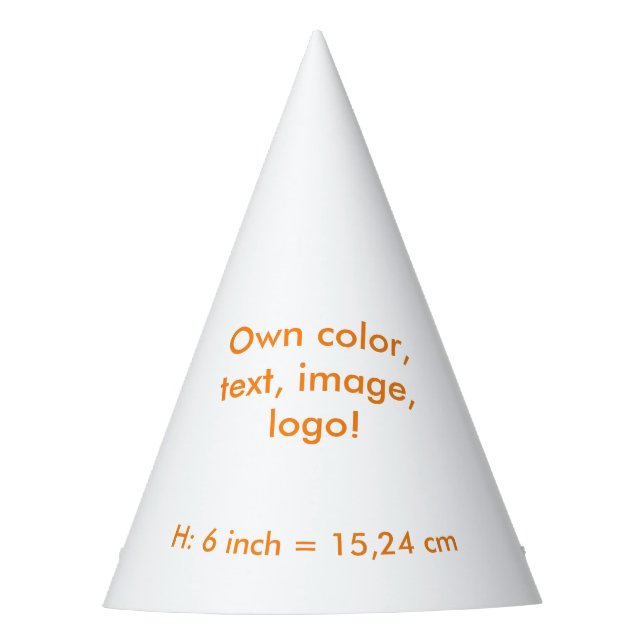 Party Hat uni White - own Color (Front)