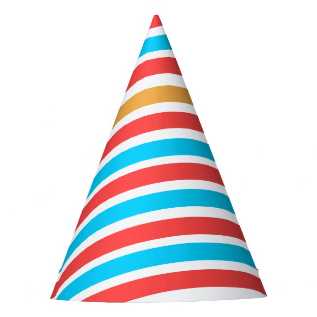 Party Hat with stripes for the air holiday (Front)