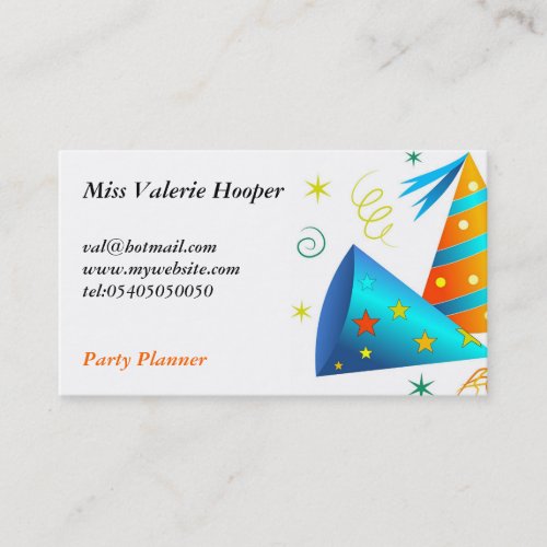 Party Hats Business Card Templates