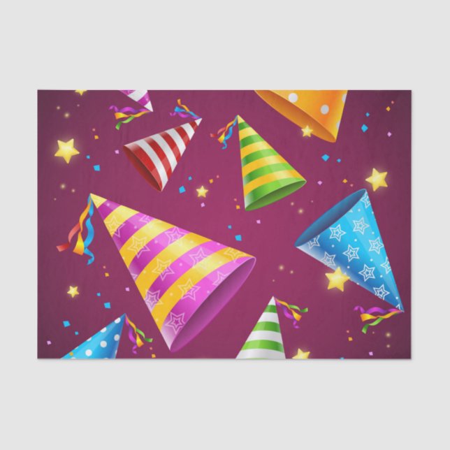 Party Hats Tissue Paper (Front)