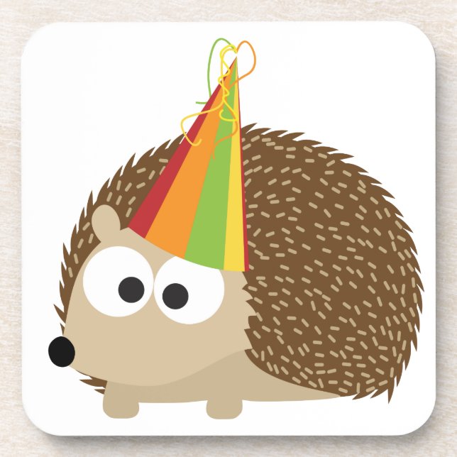 Party hedgehog coaster (Front)