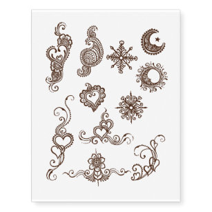 Apcute Tattoo Sticker Set of  2 Piece  Henna Hand stencil for Women  Girls and kids Easy to use in just 4 steps Indian Design Collection   Design No  APCUTEH87  Amazonin Beauty