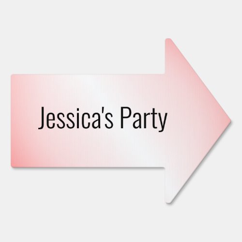 Party Here Pink Custom Text Sign