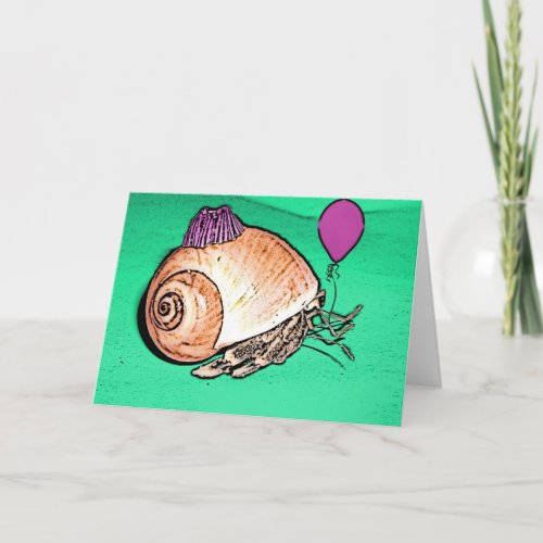 Party Hermit Crab Design Card