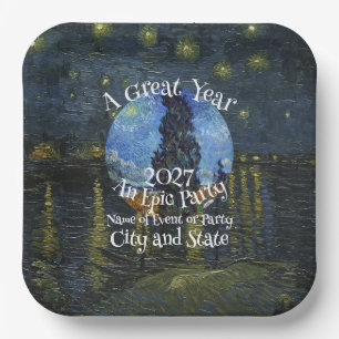 Party HG FV LF Vacation Great Smokey Mountains Tee Paper Plates