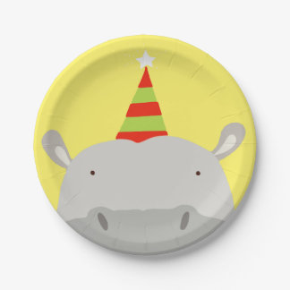 Party Hippo Paper Plates
