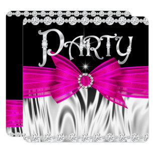 Fuschia And Silver Invitations 9