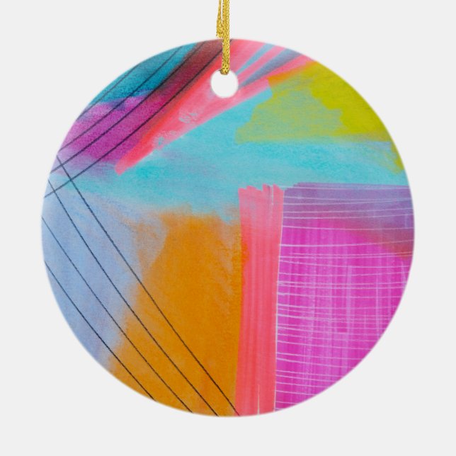 Party in a Box Ceramic Ornament (Back)