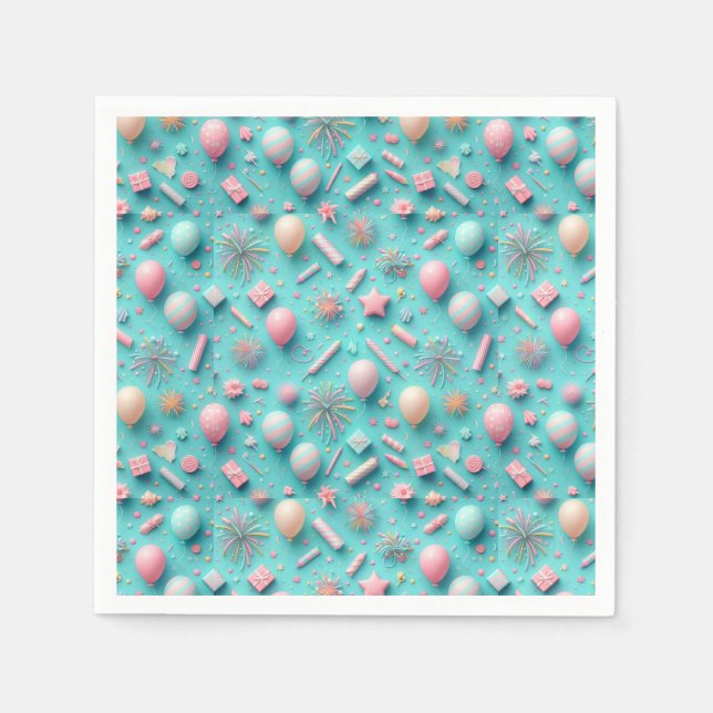 Party in Blue Napkins (Front)