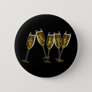 Party in Champagne Button