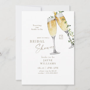 Party in the House Champagne Toast Bridal Shower Invitation
