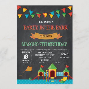 Party in the park invitation