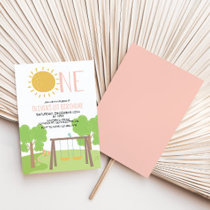 Party in the Park Playground 1st Birthday Invitation