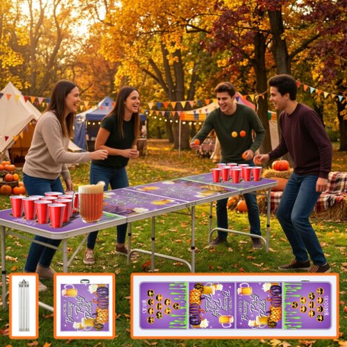 Party in the Patch Halloween Beer Pong Table