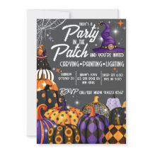 Party in the Patch Halloween Invitation