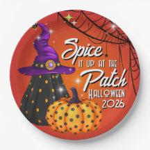 Party in the Patch Halloween Lunch Paper Plates