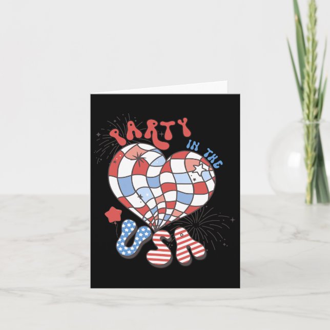 Party In The Usa 4th Of July America Independence  Card (Front)