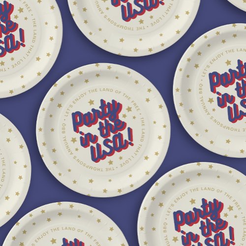 Party in the USA 4th of July Decorations Paper Plates