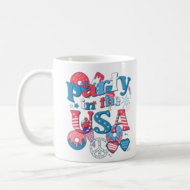 Party In The USA - American Summer July 4th Coffee Mug (Left)