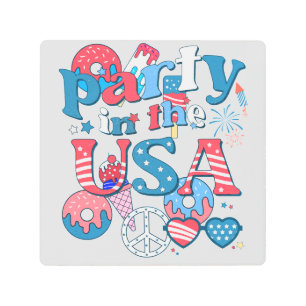 Party In The USA - American Summer July 4th Metal Print