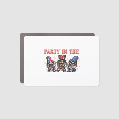 Party In The Usa Hot Dog Love Funny Fourth Of July Car Magnet