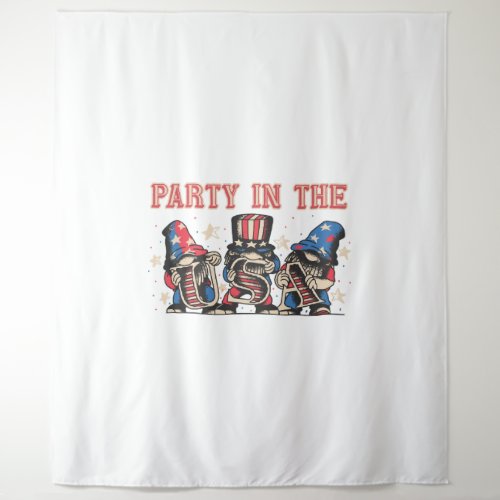 Party In The Usa Hot Dog Love Funny Fourth Of July Tapestry