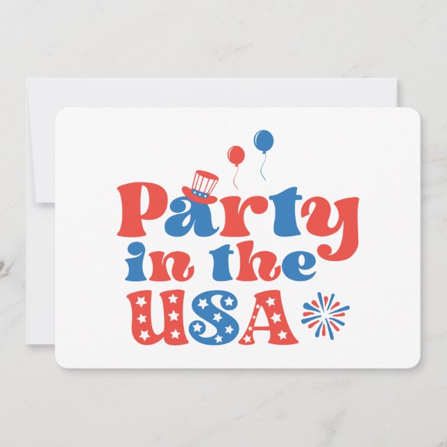 Party in the USA Invitation (Front)