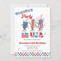 Party in The USA Kid Boy Birthday American Diner