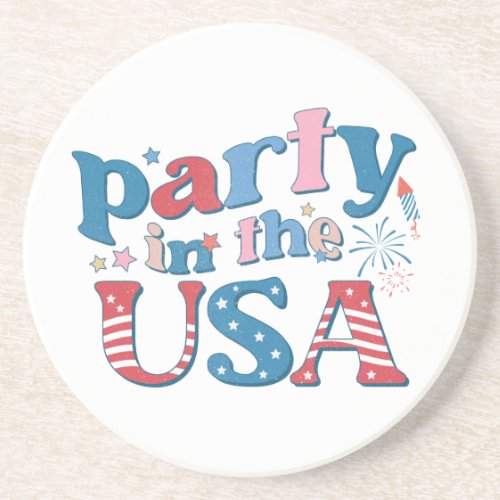 Party In The USA Patriotic  Coaster